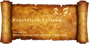 Kosztelnik Filippa névjegykártya