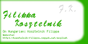 filippa kosztelnik business card